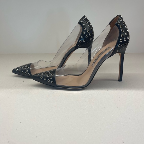 Manolo Blahnik studded black pump with lucite sides - Picture 3 of 8